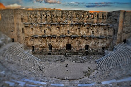 Historical site outdoors roman theatre photo