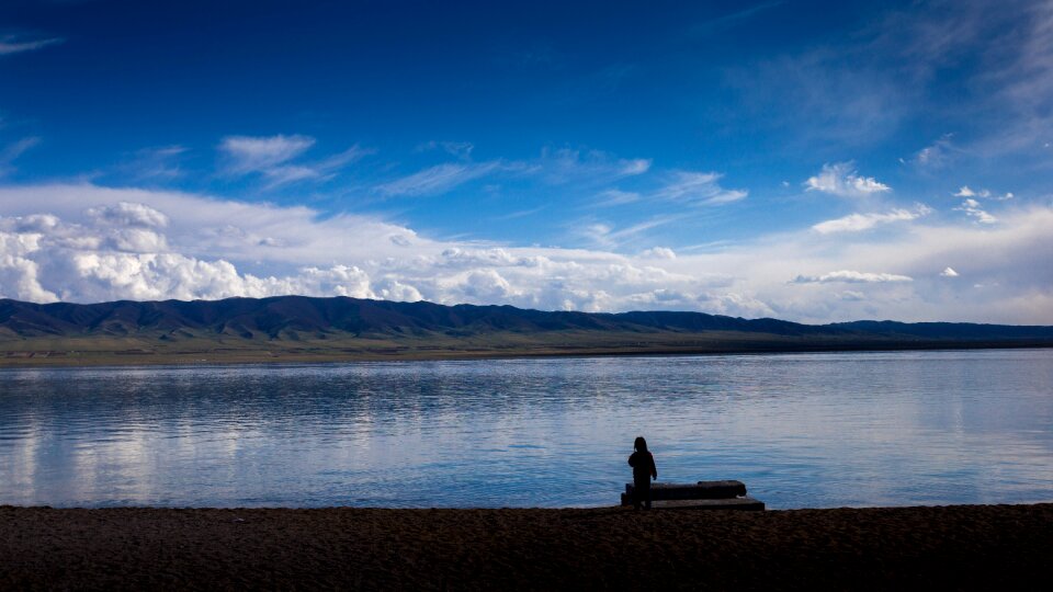 Qinghai lake xining gansu province photo