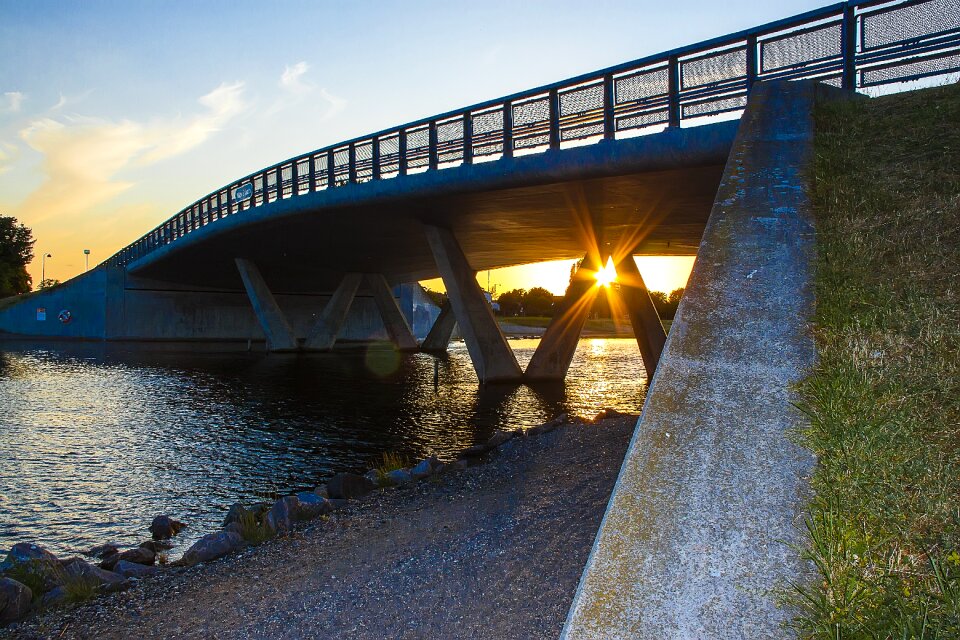 Sunset bridge marine