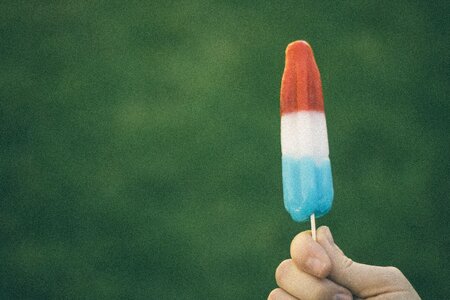 Hand ice pop macro