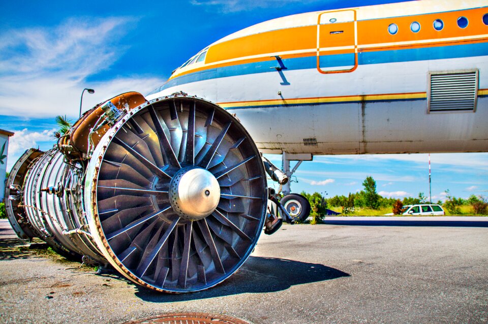 Turbine engine old photo