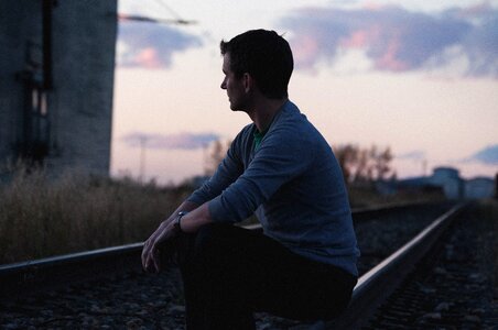 Person railway sitting
