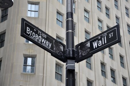 Broadway wall street manhattan photo