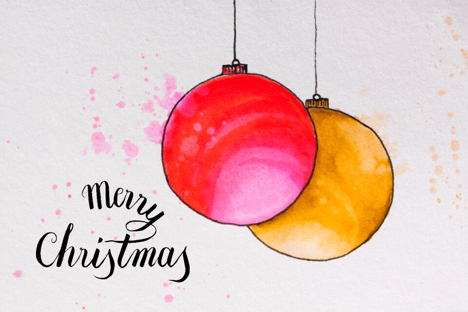 Christmas ornament red gold