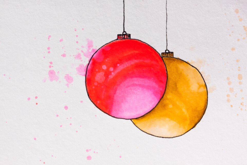 Christmas ornament red gold