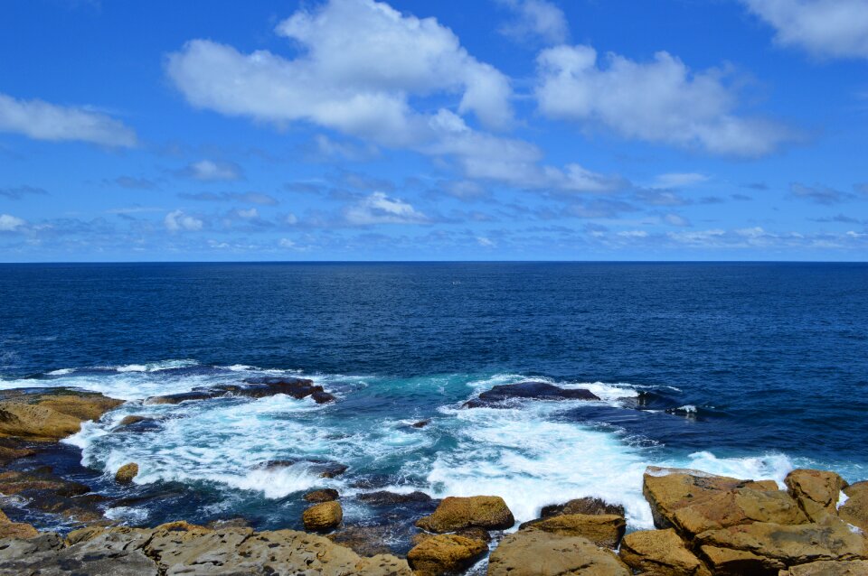 Summer rock ocean photo