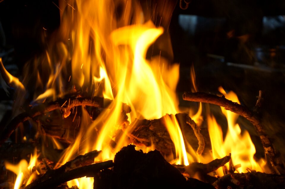 Fire burning hot