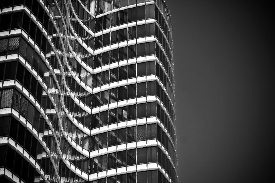 Facade glass skyscraper