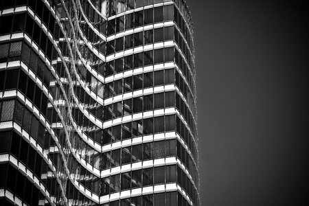 Facade glass skyscraper