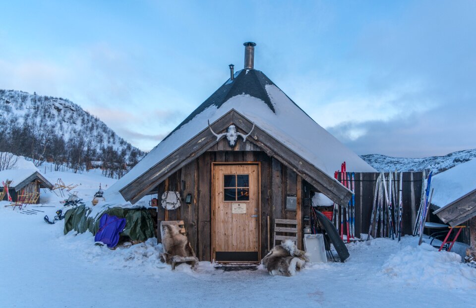 Ski shop log cabin nature