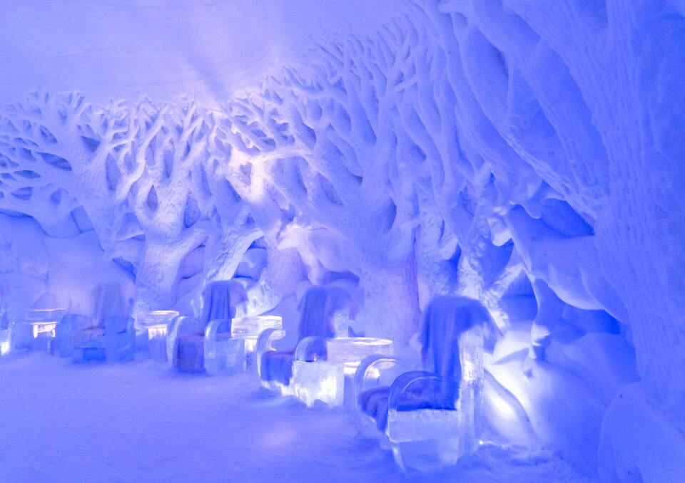 Bar lounge ice sculptures