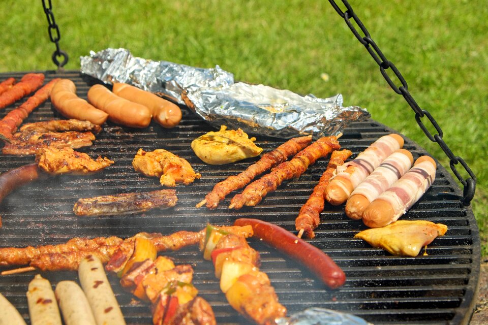 Sausage grilling schwenkgrill
