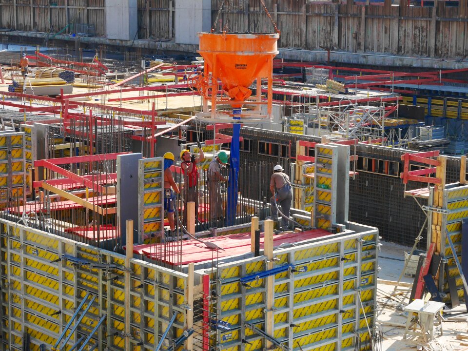 Workers building job
