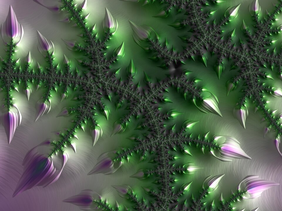 Flowing fractal leaf