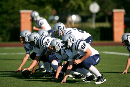 Team american football team offense photo