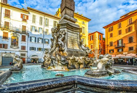 Fountain water monument