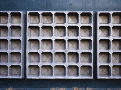 Concrete, Waffle, Pattern photo