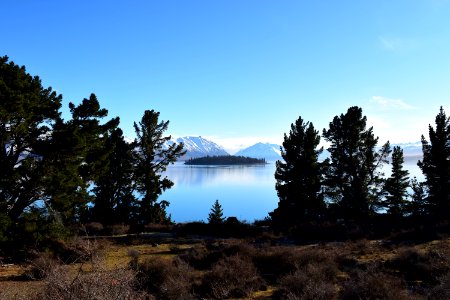 Lake tekapo, New zeal, Winter photo