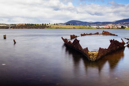Tasmania ship beach