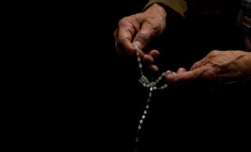 Rosary, Praying, Old man photo