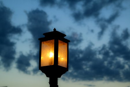 street lamp during nighttime photo