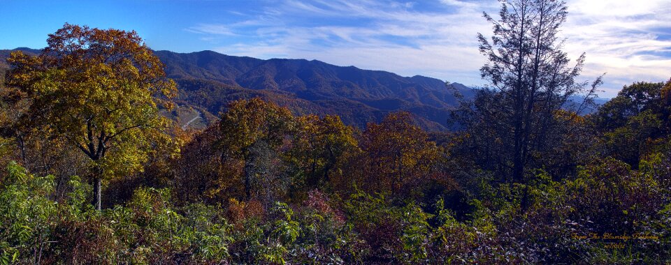 Landscape blue ridge parkway mountains