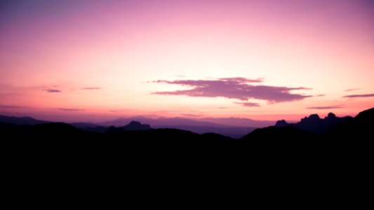 silhouette of mountain at golden hour