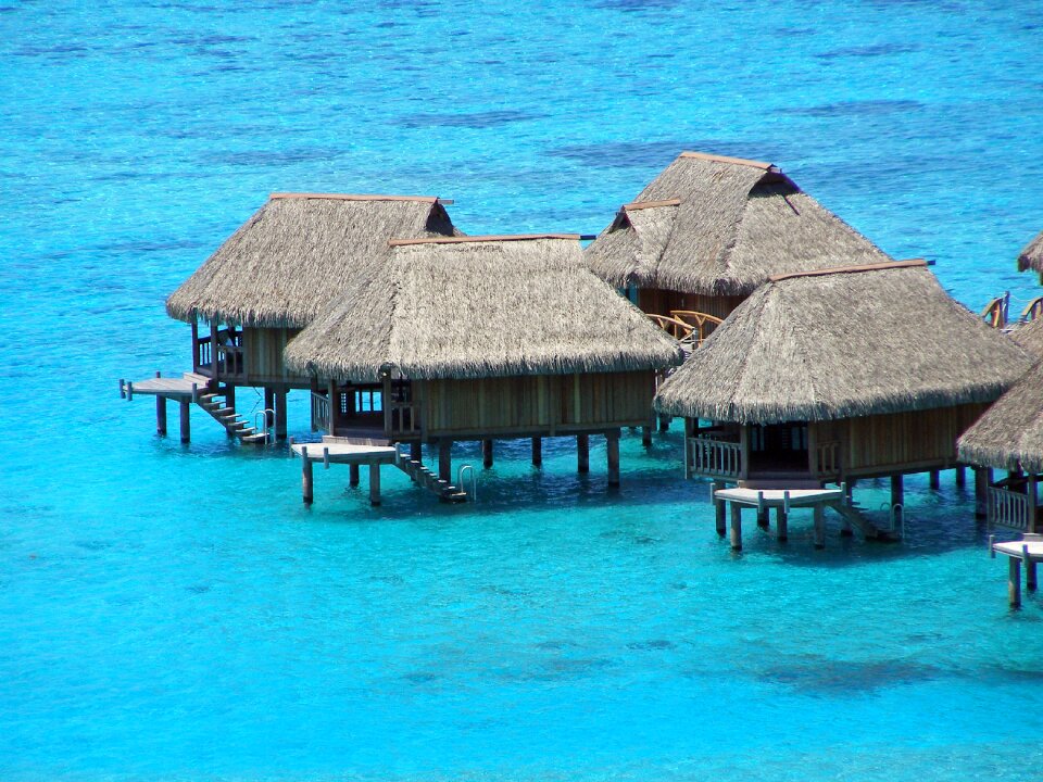 Island tropical lagoon