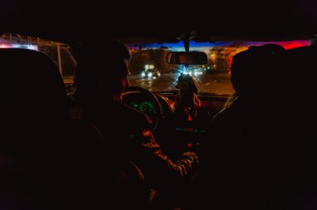 Vehicle, Night, Car photo
