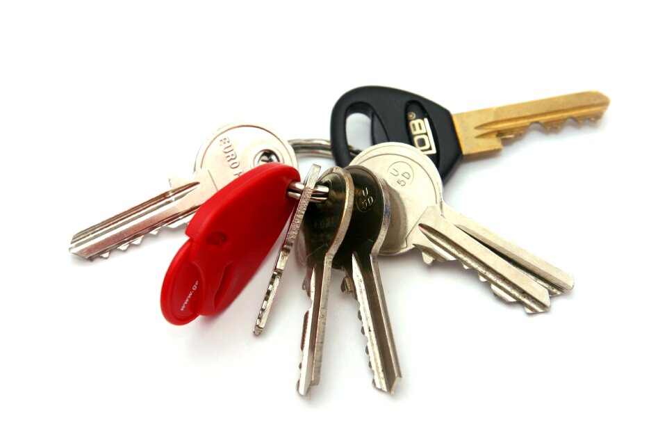 Keychain keys on a ring castle