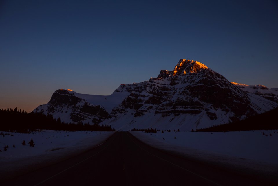 snow capped mountain