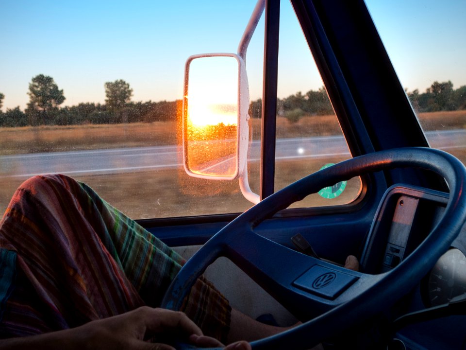 Hippies, Road, Sunset