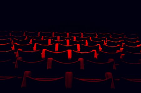 red and black theater seats