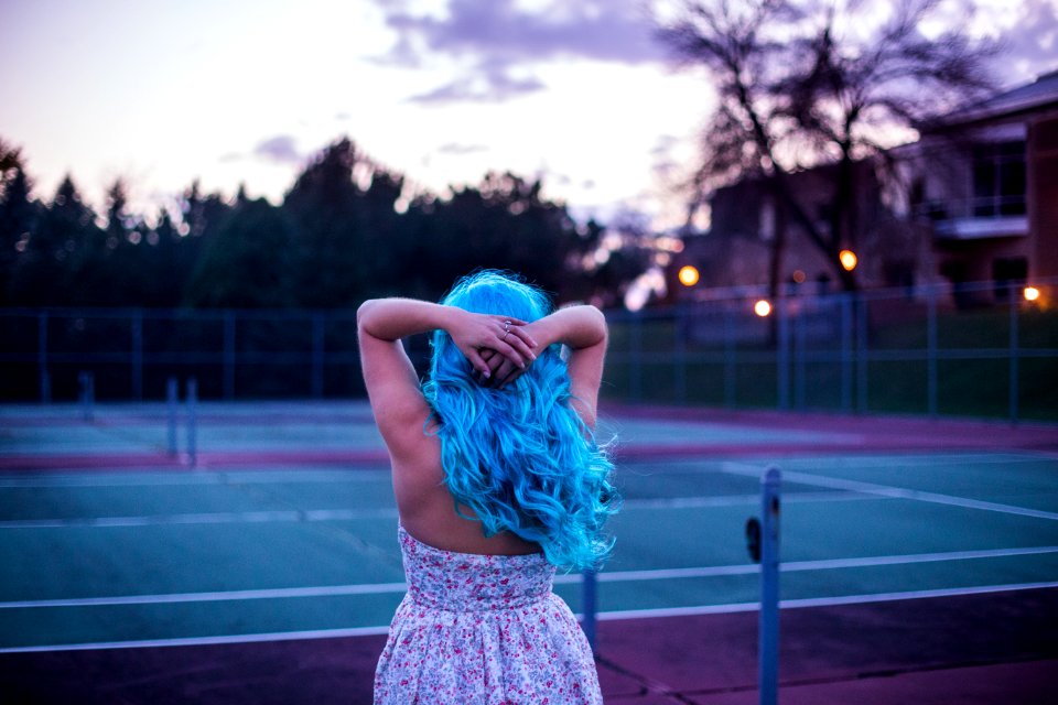 Background, Purple, Hair