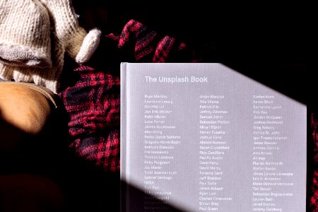 The Unsplash Book on red textile photo