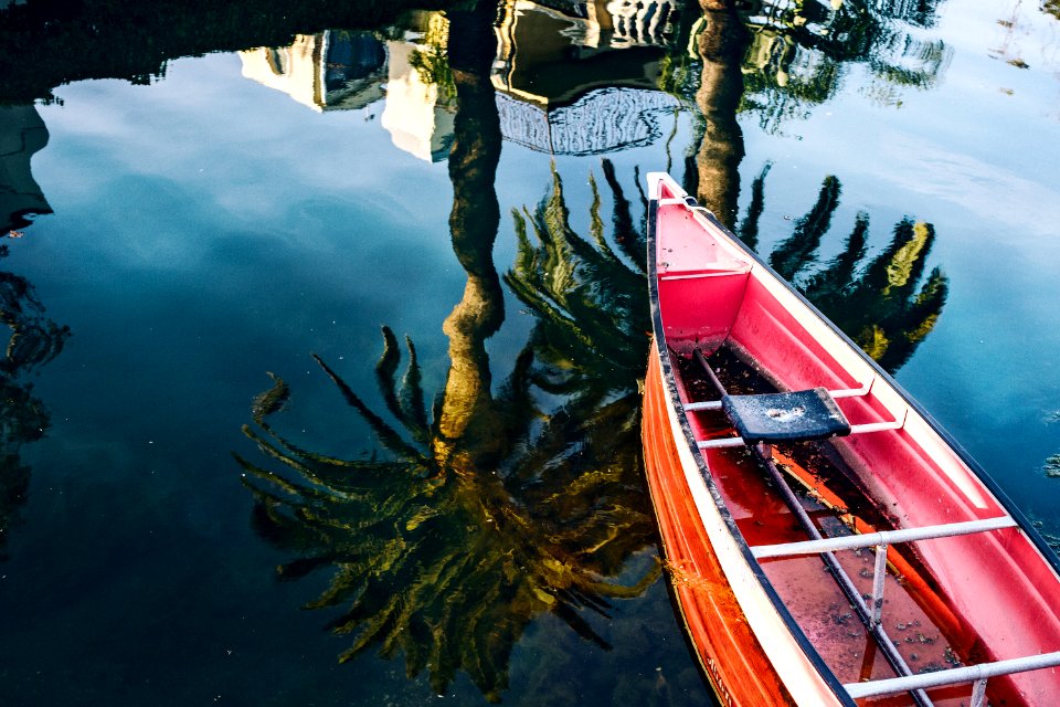 Boat, Lake, Trees