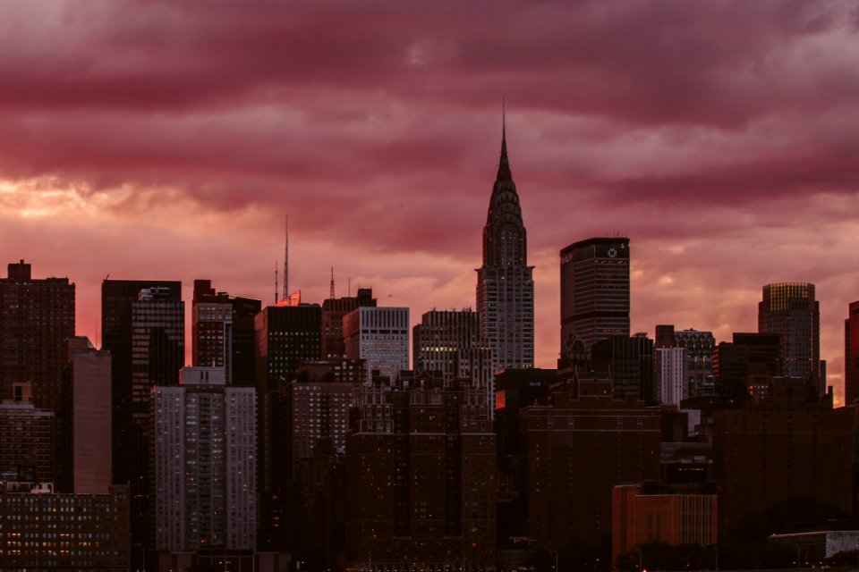 high rise buildings during golden time photo