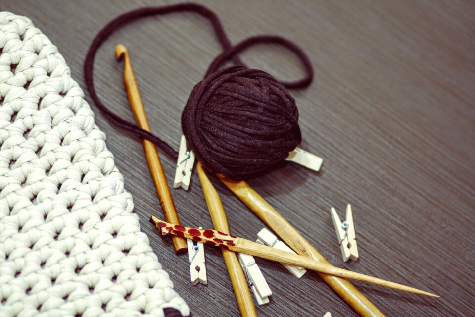 Knitting hand made thread