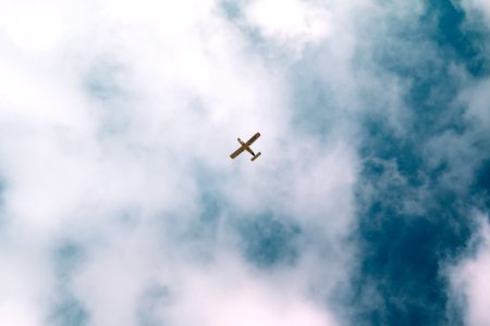 Flight, Plane, Cloudy