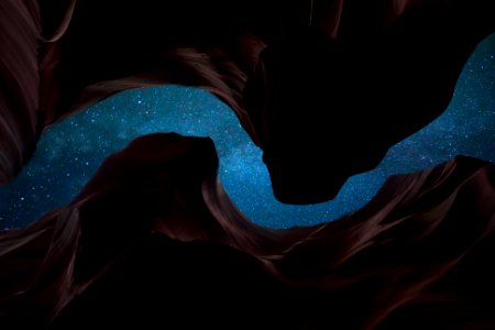 blue starry night