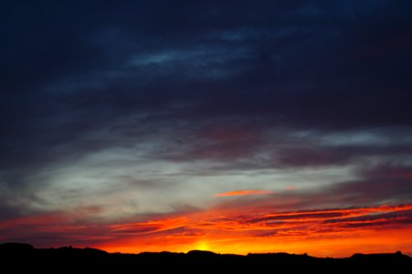 Orange, Evening, Clouds photo