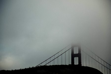 Fog, Golden gate bridge, Bridge