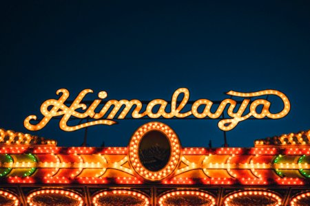 orange Himalaya LED signage photo