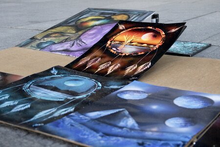 Contemporary art picture painting sprey