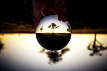 Sun, Upside down, Sunset photo