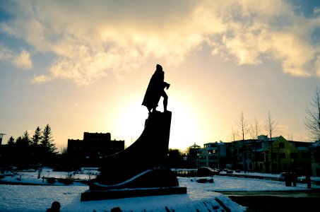 Silhouette, Reykjavik, Icel
