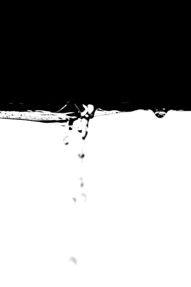 Drop, Black  white, Black