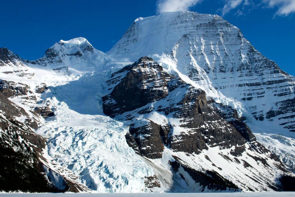 mountain covered with snow photo