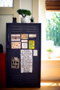 black locker locked photo