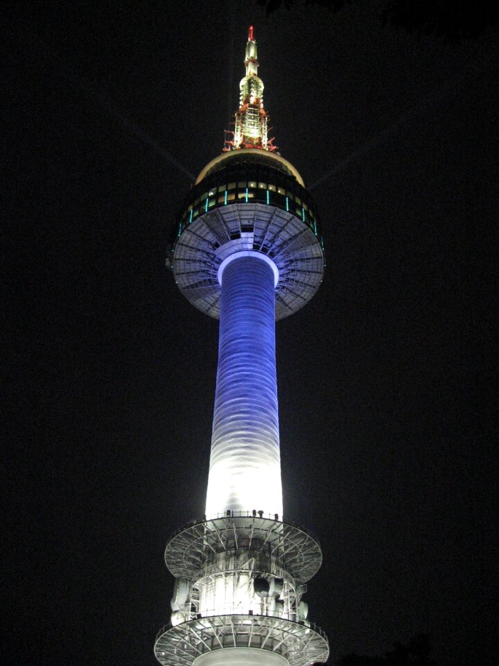 Night view korea tower